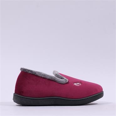 Plumaflex Ladies Closed House Slipper - Bordo